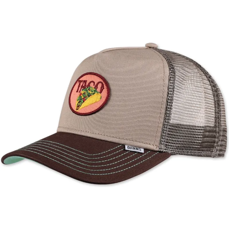 lippikset-kaareva-rekka-beige-snapback-food-taco-djinns