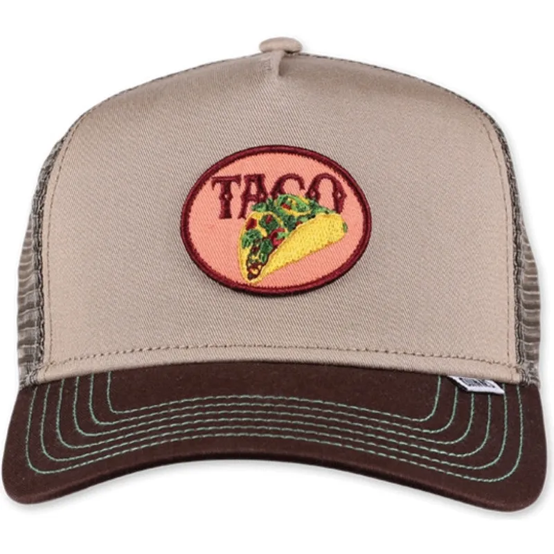 lippikset-kaareva-rekka-beige-snapback-food-taco-djinns