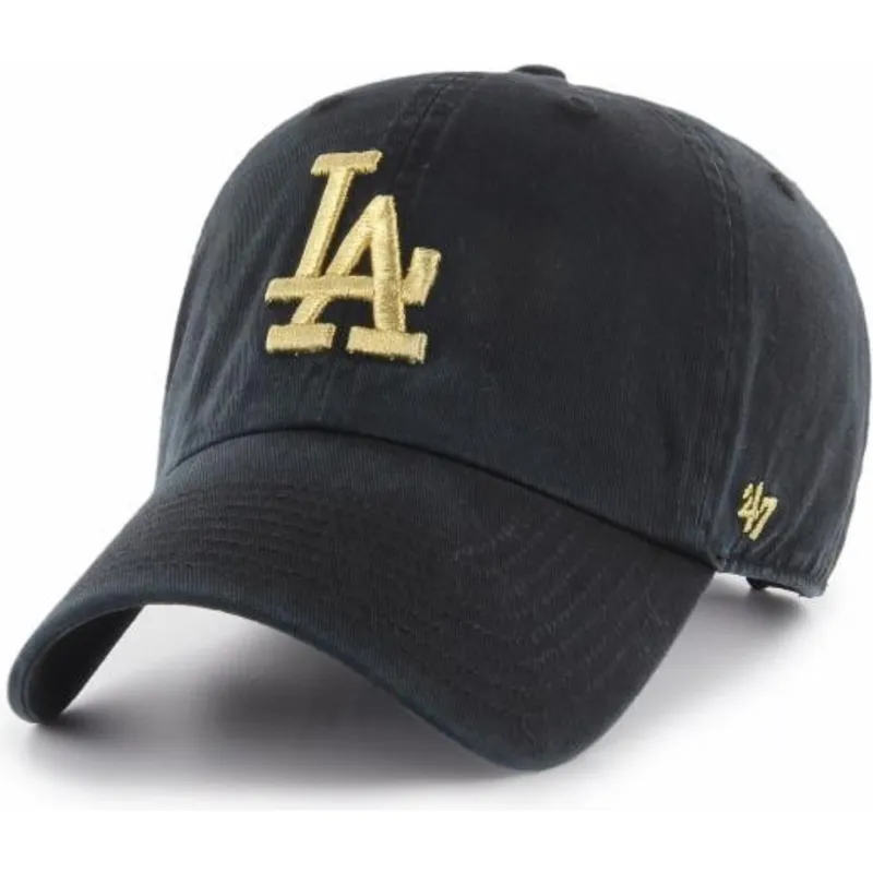 lippikset-kaareva-musta-saadettava-nauha-oro-los-angeles-dodgers-mlb-47-brand