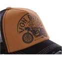 lippikset-kaareva-rekka-ruskea-snapback-crew6-von-dutch