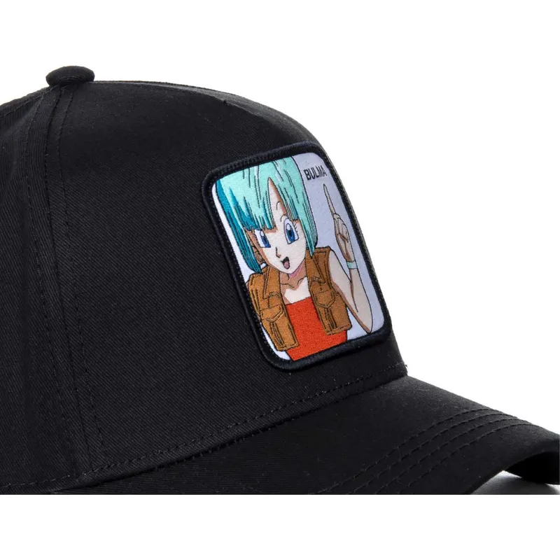 lippikset-kaareva-musta-snapback-bul4-bulma-dragon-ball-capslab