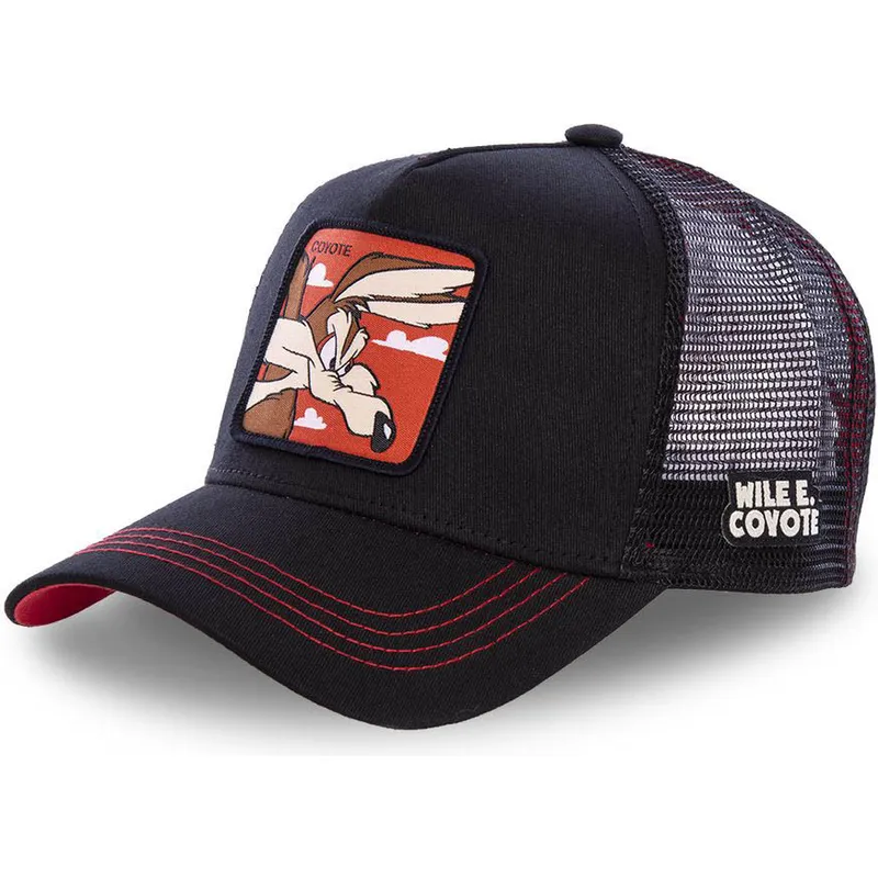 lippikset-kaareva-rekka-musta-snapback-coy1-kojootti-looney-tunes-capslab
