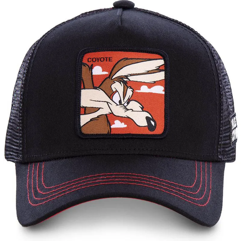 lippikset-kaareva-rekka-musta-snapback-coy1-kojootti-looney-tunes-capslab