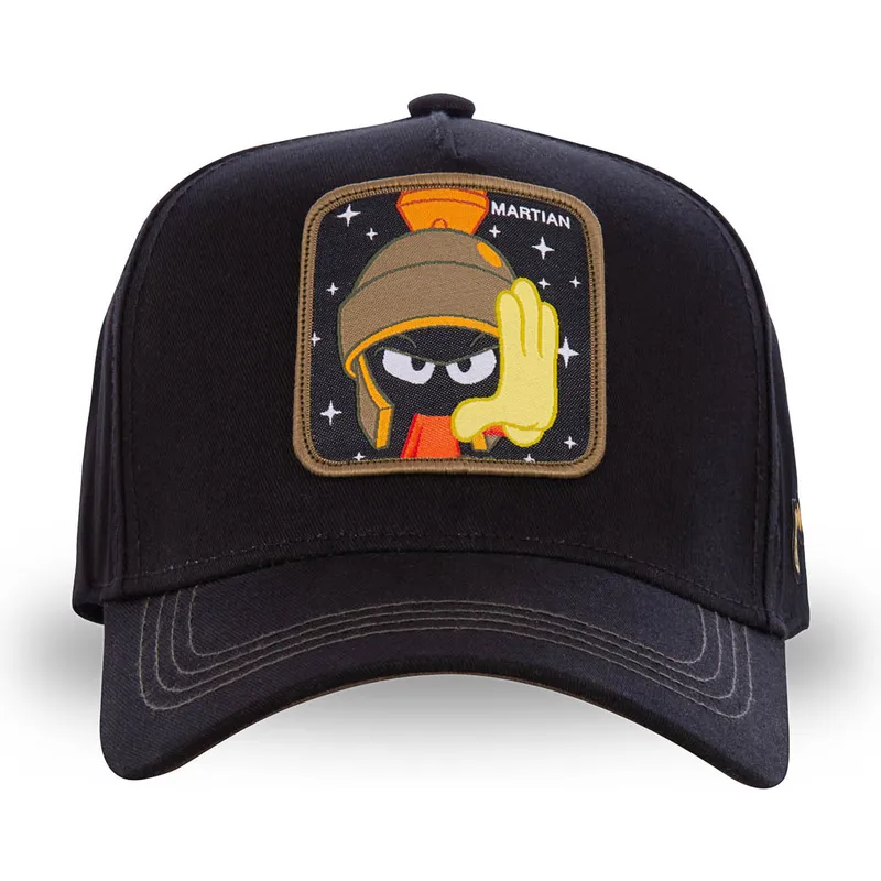 lippikset-kaareva-musta-snapback-mar3-marvin-marsilainen-looney-tunes-capslab