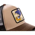 lippikset-kaareva-rekka-ruskea-snapback-roa2-maantiekiitaja-looney-tunes-capslab