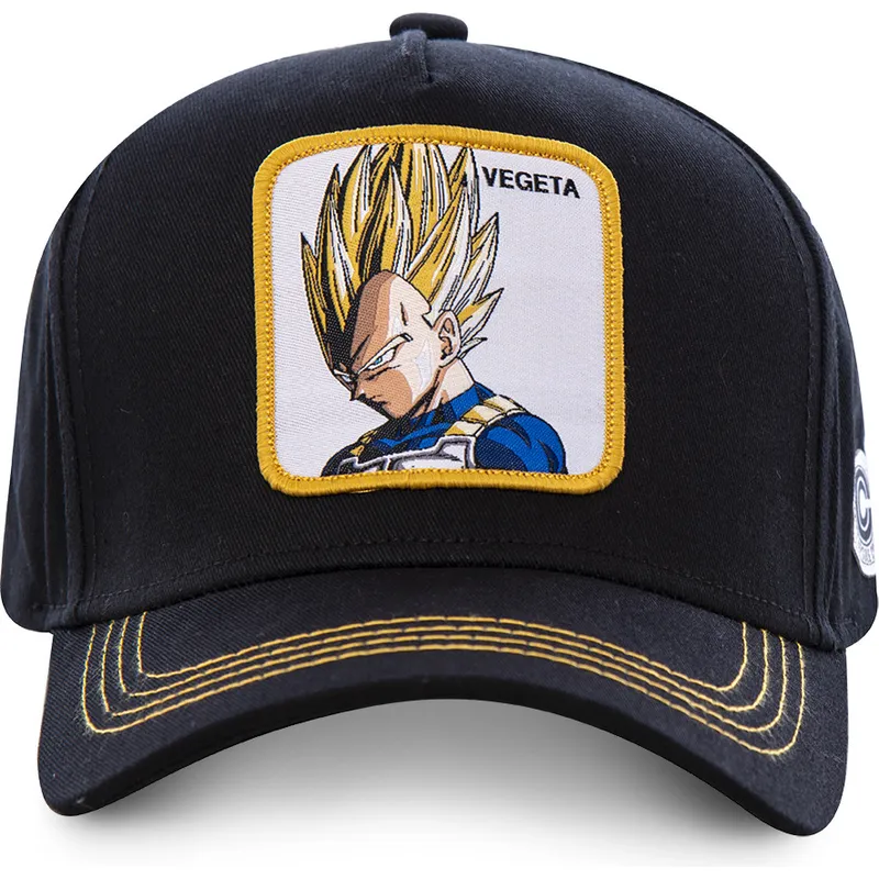lippikset-kaareva-musta-snapback-super-saiyan-ve2-vegeta-dragon-ball-capslab