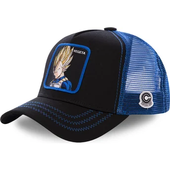 Lippikset kaareva rekka musta snapback Super Saiyan VE3 Vegeta Dragon Ball Capslab
