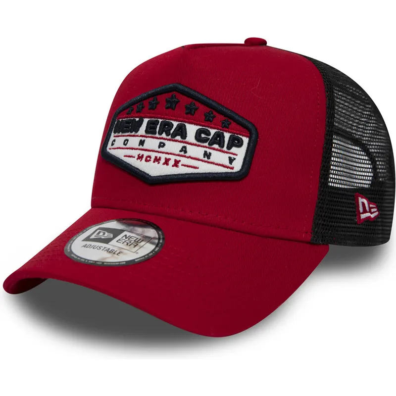 lippikset-kaareva-rekka-punainen-snapback-patch-a-frame-new-era
