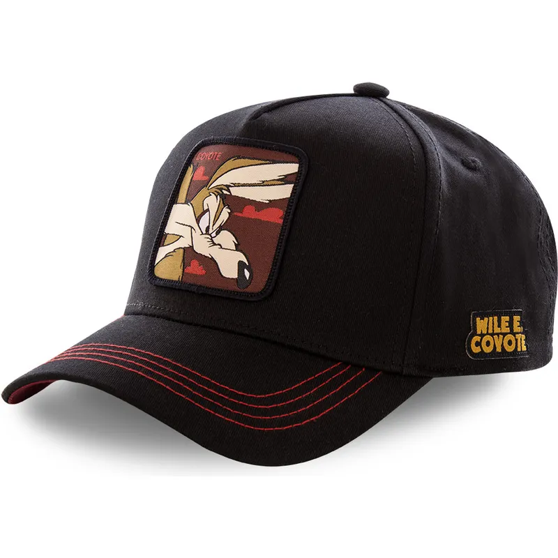 lippikset-kaareva-musta-snapback-coy3-kojootti-looney-tunes-capslab