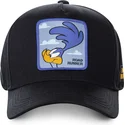 lippikset-kaareva-musta-snapback-roa3-maantiekiitaja-looney-tunes-capslab
