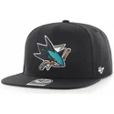 lippikset-littea-musta-snapback-captain-no-shot-san-jose-sharks-nhl-47-brand