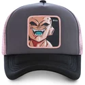 lippikset-kaareva-rekka-harmaa-snapback-rosa-buu3m-kid-buu-dragon-ball-capslab