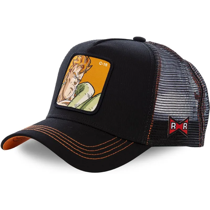 lippikset-kaareva-rekka-musta-snapback-androide-c16b-c-16-dragon-ball-capslab