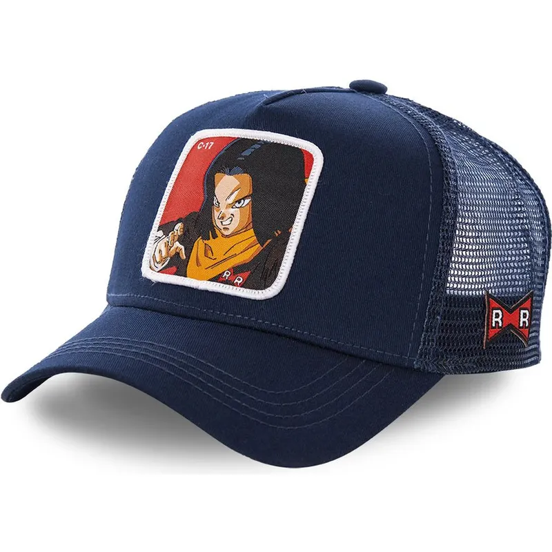 lippikset-kaareva-rekka-laivastonsininen-snapback-androide-c17a-c-17-dragon-ball-capslab