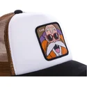 lippikset-kaareva-rekka-valkoinen-snapback-kam3m-muten-roshi-dragon-ball-capslab