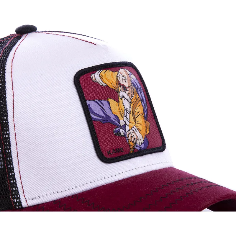 lippikset-kaareva-rekka-valkoinen-snapback-kam7-muten-roshi-dragon-ball-capslab