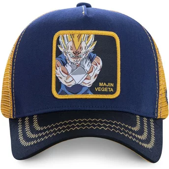 Capslab Majin Vegeta MV1 Dragon Ball Navy Blue and Yellow Trucker Hat