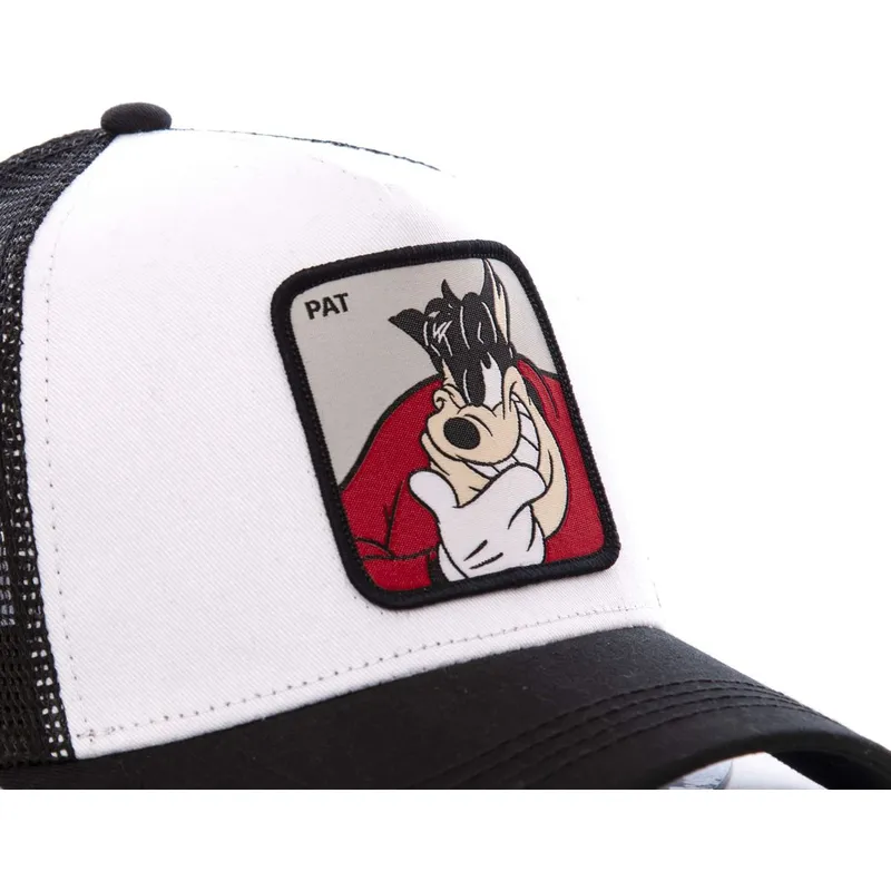 lippikset-kaareva-rekka-valkoinen-snapback-pet2-puujalka-pete-disney-capslab