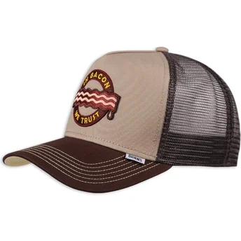 Lippikset kaareva rekka ruskea snapback Food Bacon Djinns