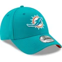 lippikset-kaareva-sininen-saadettava-nauha-9forty-the-league-miami-dolphins-nfl-new-era