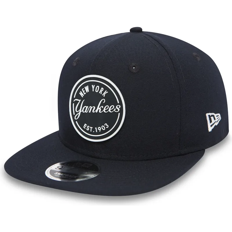 lippikset-littea-musta-snapback-9fifty-rubber-emblem-new-york-yankees-mlb-new-era