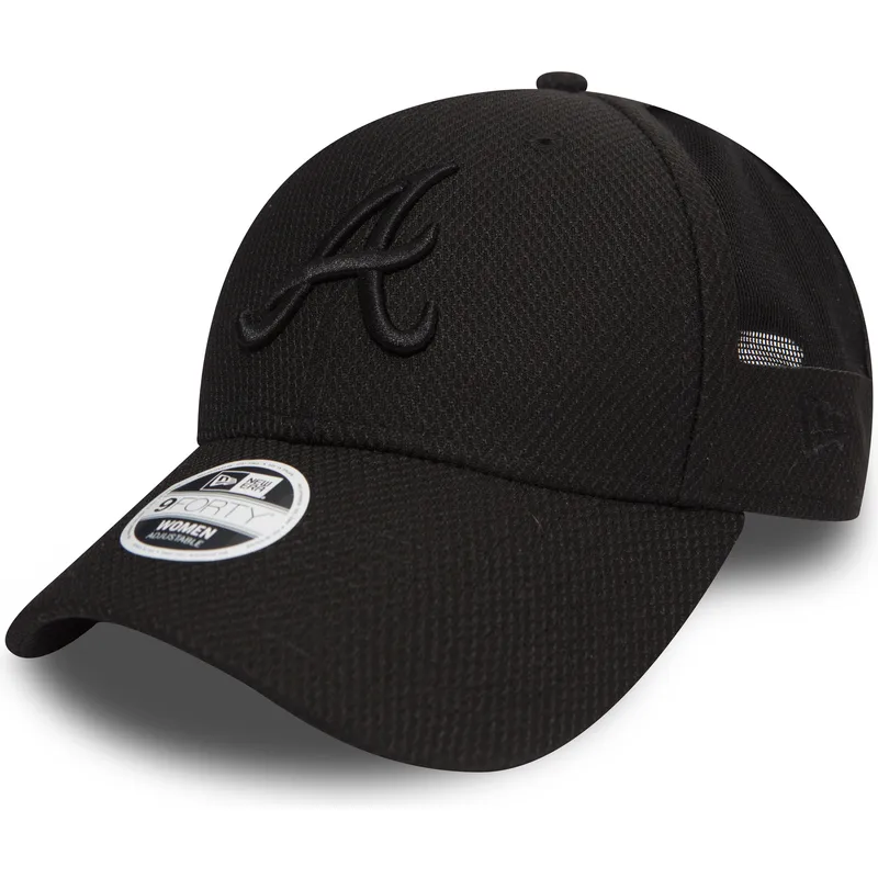 lippikset-kaareva-musta-saadettava-nauha-9forty-sport-mesh-atlanta-braves-mlb-new-era