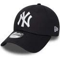 lippikset-kaareva-musta-saadettava-nauha-lapsille-velcro-9forty-essential-new-york-yankees-mlb-new-era