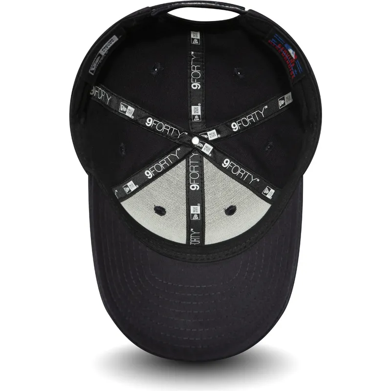 lippikset-kaareva-musta-saadettava-nauha-lapsille-velcro-9forty-essential-new-york-yankees-mlb-new-era