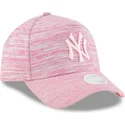 lippikset-kaareva-vaaleanpunainen-snapback-ajustable-9forty-a-frame-engineered-fit-new-york-yankees-mlb-new-era