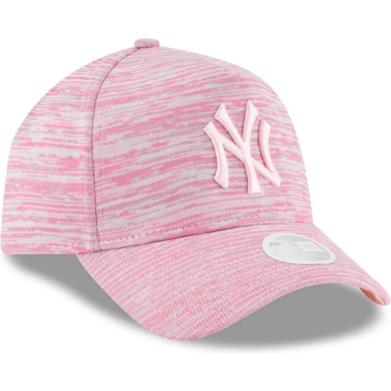 lippikset-kaareva-vaaleanpunainen-snapback-ajustable-9forty-a-frame-engineered-fit-new-york-yankees-mlb-new-era