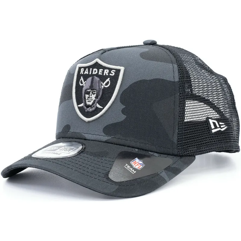 lippikset-kaareva-rekka-maastokuvio-snapback-essential-camo-a-frame-las-vegas-raiders-nfl-new-era
