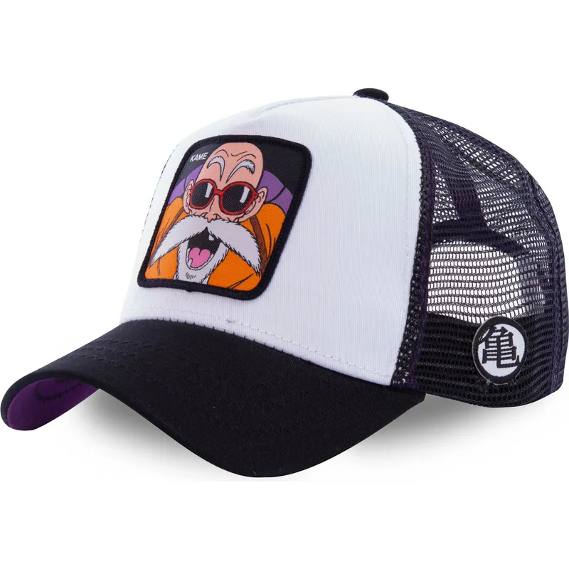 lippikset-kaareva-rekka-valkoinen-snapback-muten-roshi-dragon-ball-capslab