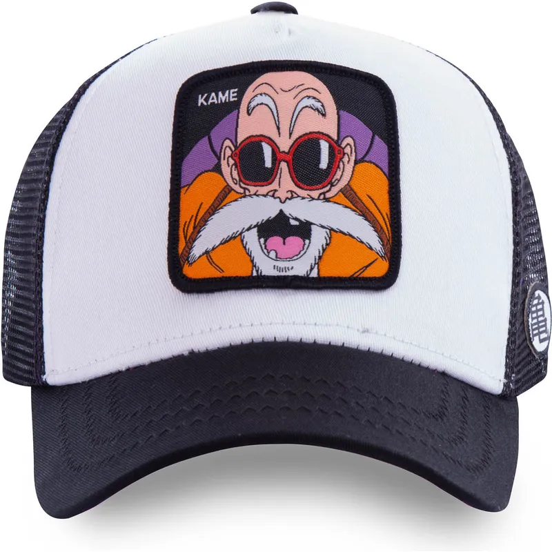 lippikset-kaareva-rekka-valkoinen-snapback-muten-roshi-dragon-ball-capslab