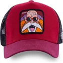 lippikset-kaareva-rekka-punainen-snapback-kam5-muten-roshi-dragon-ball-capslab