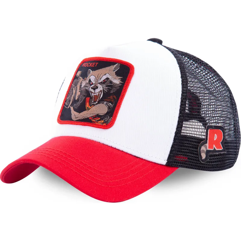lippikset-kaareva-rekka-valkoinen-snapback-roc2-rocket-raccoon-marvel-comics-capslab lippikset-kaareva-rekka-valkoinen-snapback-roc2-rocket-raccoon-marvel-comics-capslab