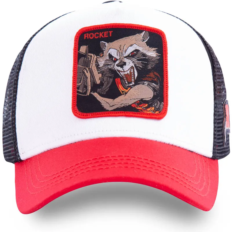lippikset-kaareva-rekka-valkoinen-snapback-roc2-rocket-raccoon-marvel-comics-capslab lippikset-kaareva-rekka-valkoinen-snapback-roc2-rocket-raccoon-marvel-comics-capslab