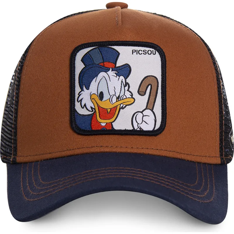 lippikset-kaareva-rekka-ruskea-snapback-scr1-roope-ankka-disney-capslab