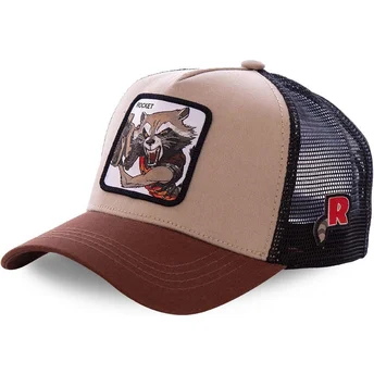 lippikset-kaareva-rekka-ruskea-snapback-roc1-rocket-raccoon-marvel-comics-capslab
