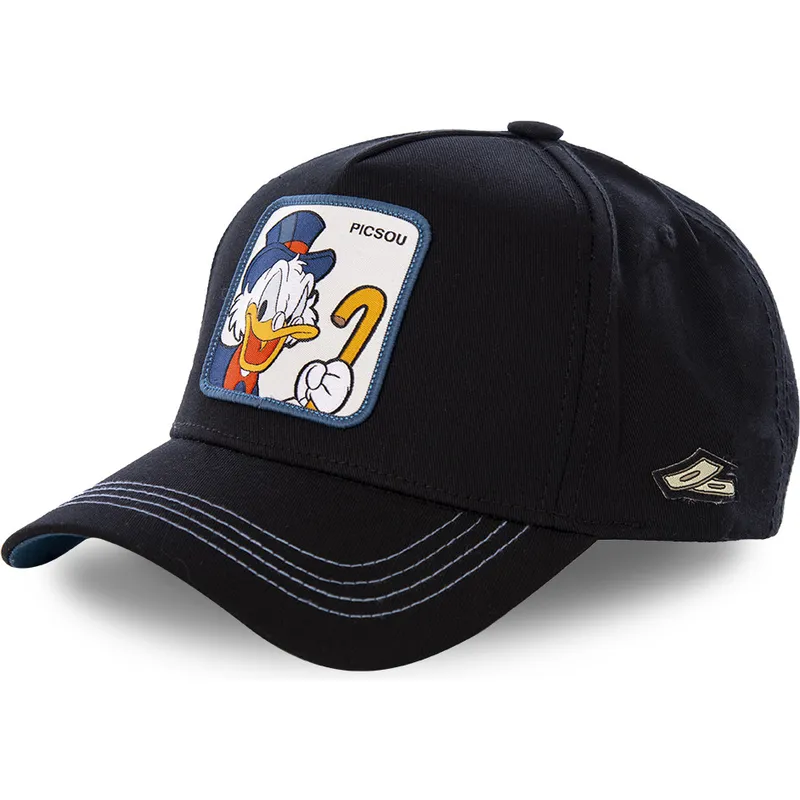 lippikset-kaareva-musta-snapback-scr3-roope-ankka-disney-capslab