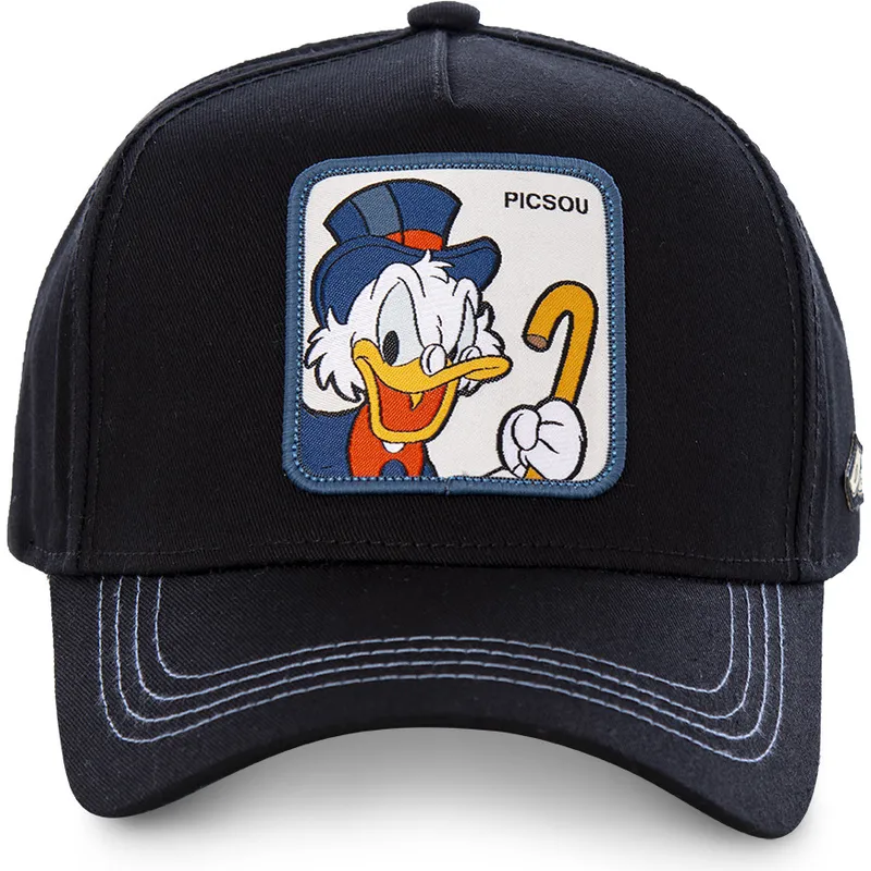 lippikset-kaareva-musta-snapback-scr3-roope-ankka-disney-capslab