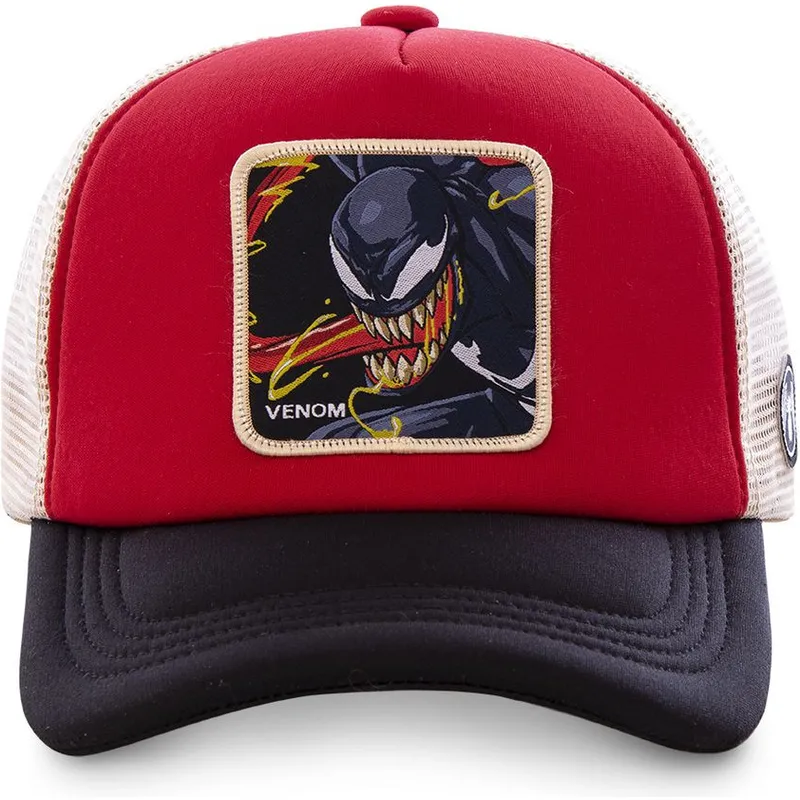 lippikset-kaareva-rekka-punainen-snapback-ven4m-venom-marvel-comics-capslab