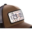 lippikset-kaareva-rekka-ruskea-saadettava-nauha-placa-texas-tex1-von-dutch