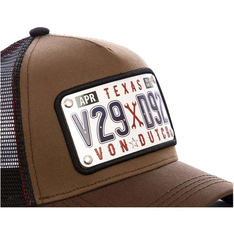 lippikset-kaareva-rekka-ruskea-saadettava-nauha-placa-texas-tex1-von-dutch