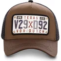 lippikset-kaareva-rekka-ruskea-saadettava-nauha-placa-texas-tex1-von-dutch