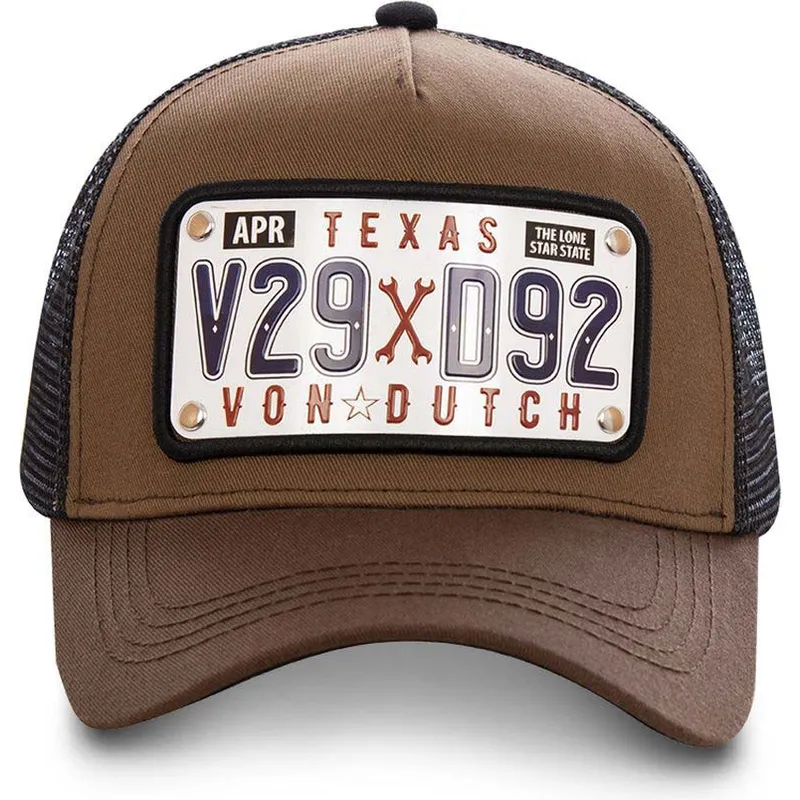lippikset-kaareva-rekka-ruskea-saadettava-nauha-placa-texas-tex1-von-dutch