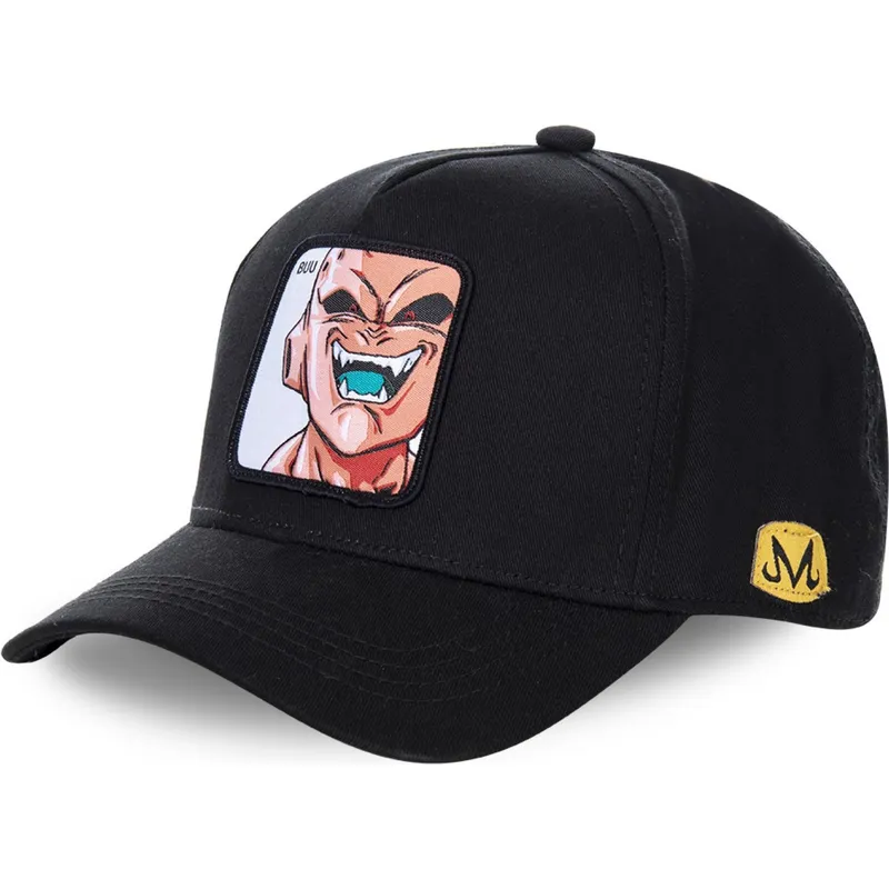 lippikset-kaareva-musta-snapback-buub-kid-buu-dragon-ball-capslab