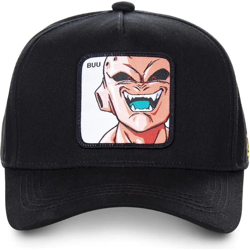 lippikset-kaareva-musta-snapback-buub-kid-buu-dragon-ball-capslab