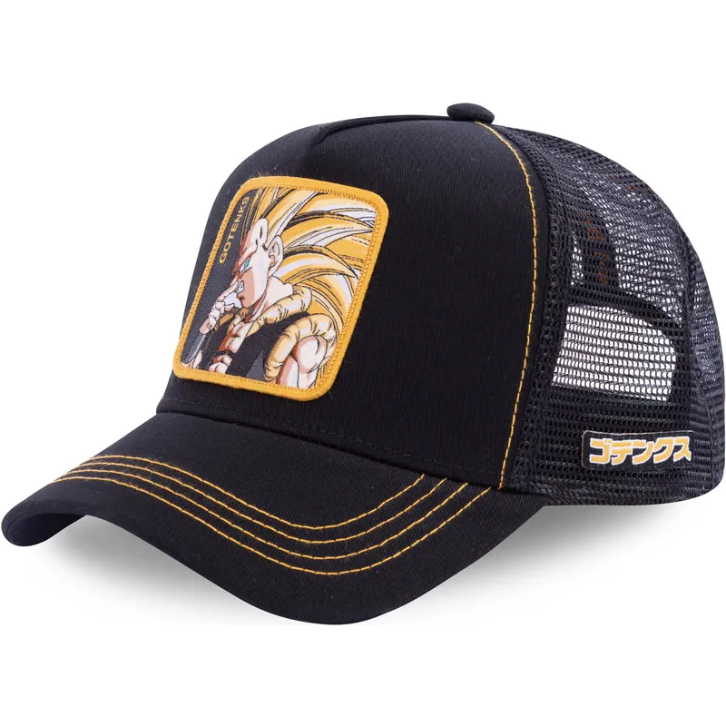 lippikset-kaareva-rekka-musta-snapback-super-saiyan-3-got3-gotenks-dragon-ball-capslab