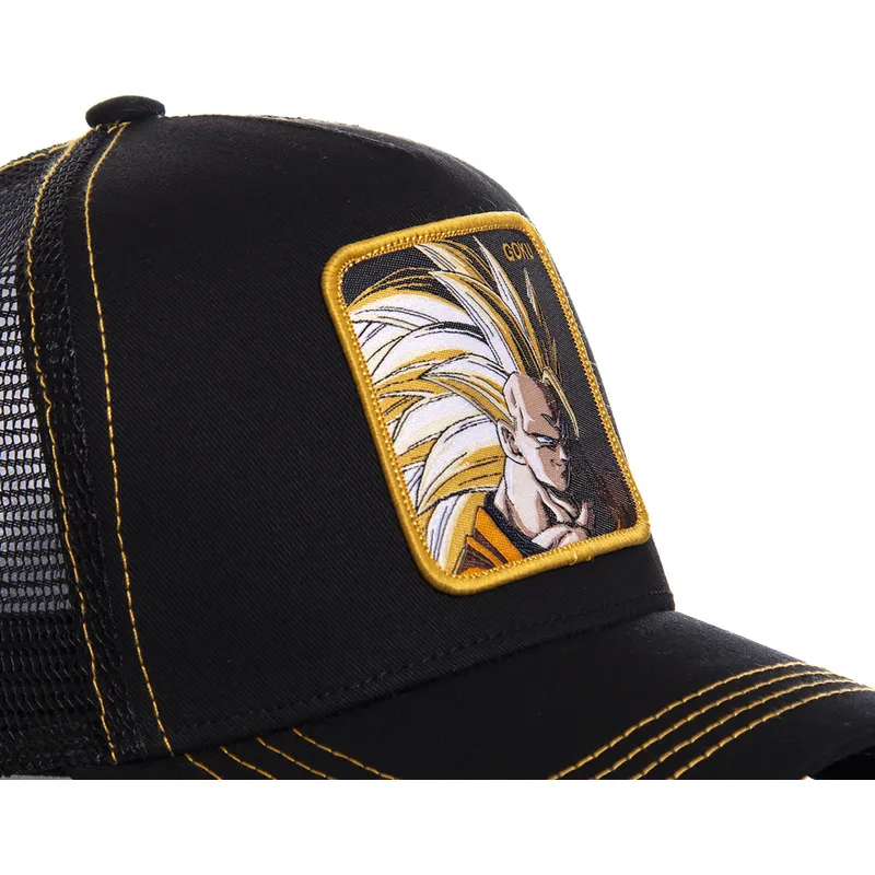 lippikset-kaareva-rekka-musta-snapback-super-saiyan-3-san3-son-goku-dragon-ball-capslab