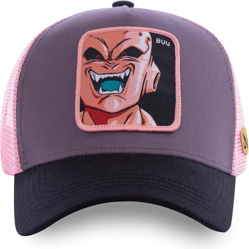 lippikset-kaareva-rekka-harmaa-snapback-rosa-buu3-kid-buu-dragon-ball-capslab